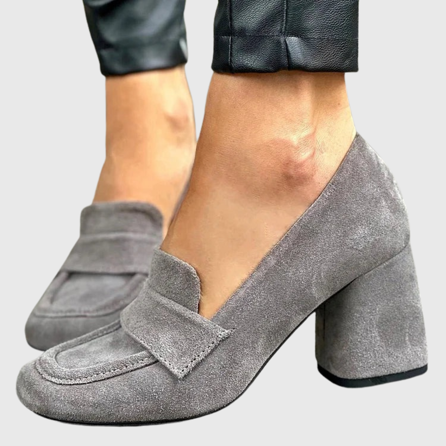 Mocassins À Talon Block