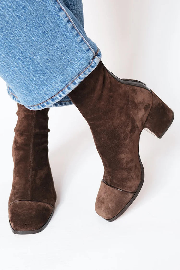 Bottines À Talon À Orteils Square