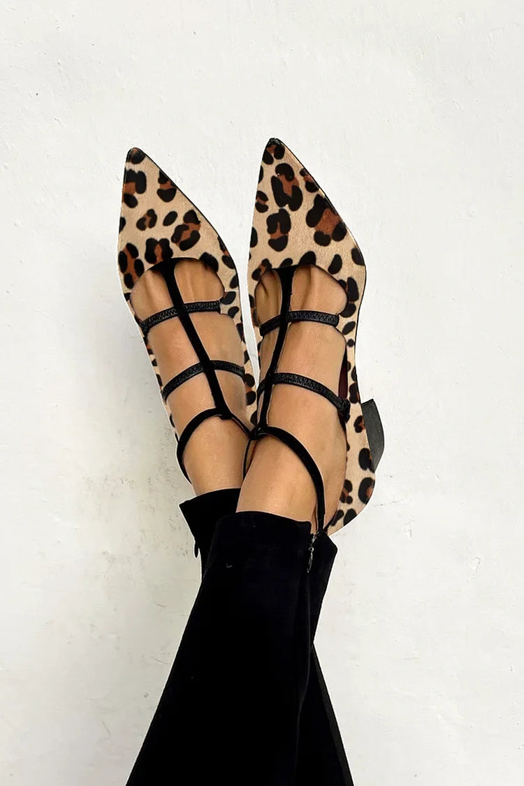 Bridget | Leopard Print Strappy Heels