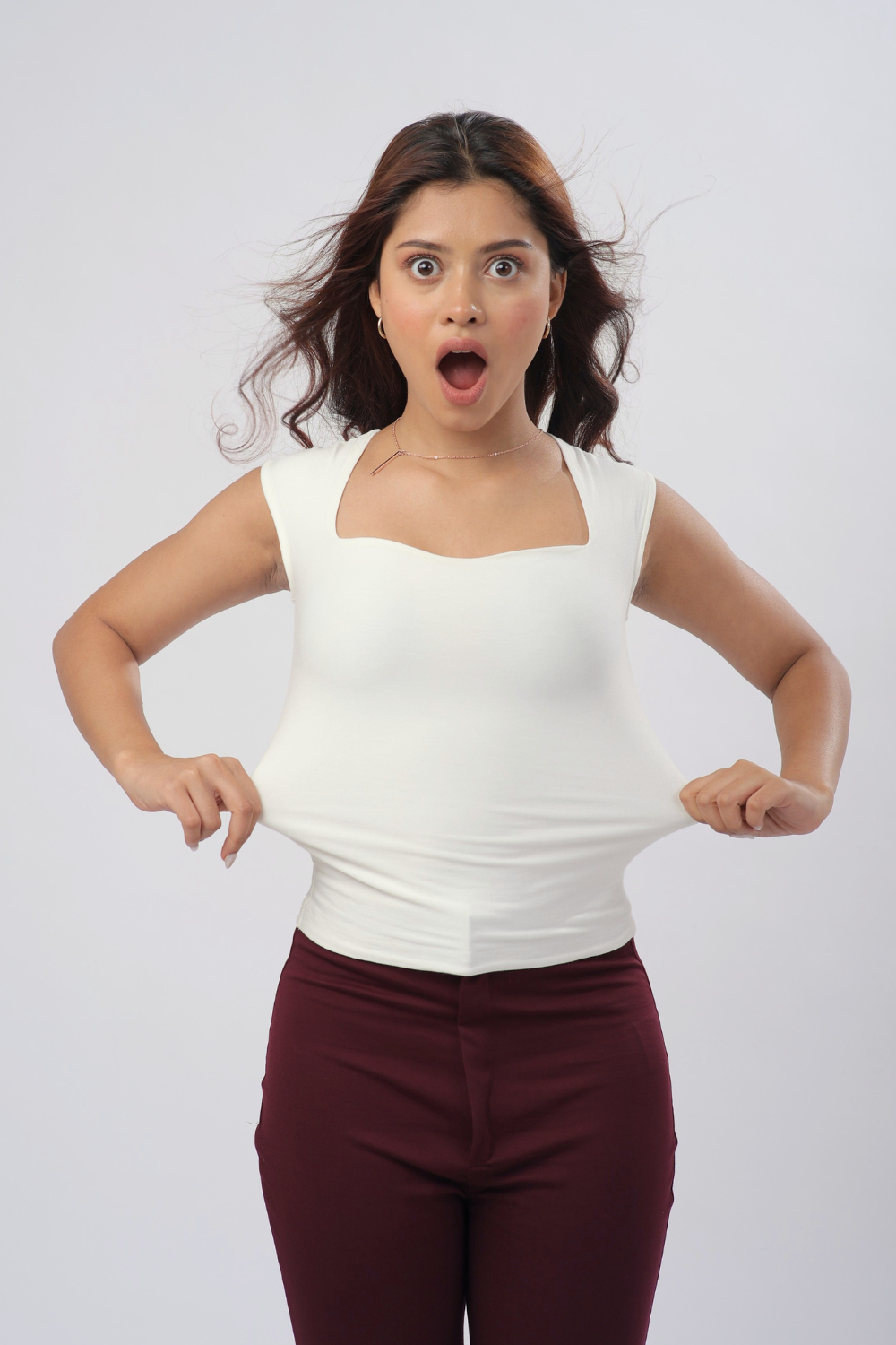 Sia Sweetheart Neckline Top - Egg White