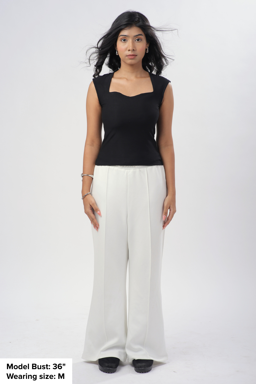 Sia Sweetheart Neckline Top - Black