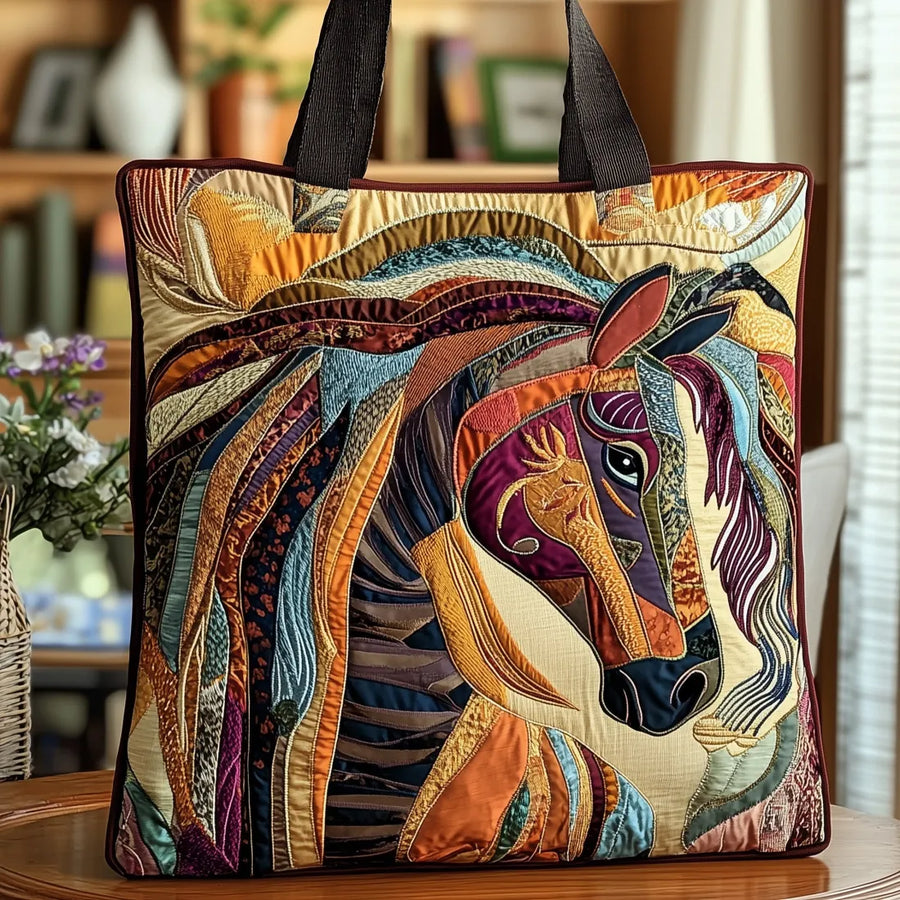 Multicoloured Mosaic Horse Artisanal Bag