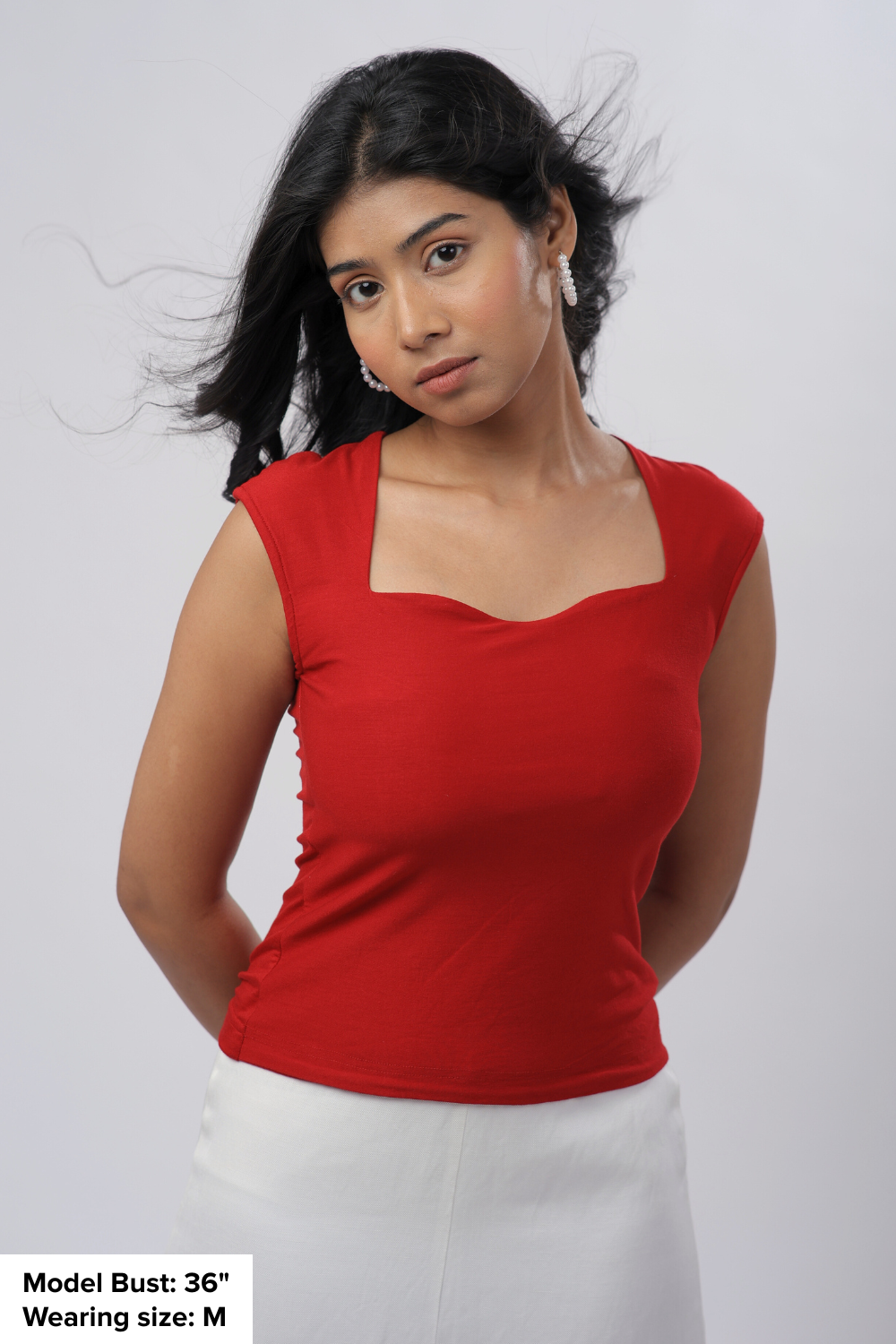 Sia Sweetheart Neckline Top - Ruby Red