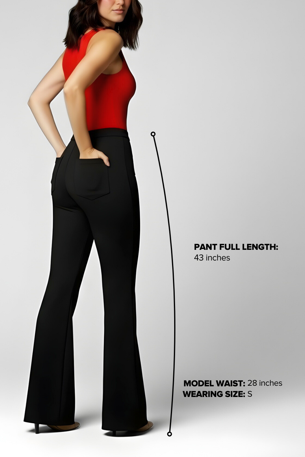 Swiss Sculpt Stretchable BootCut Flare Pants - Black