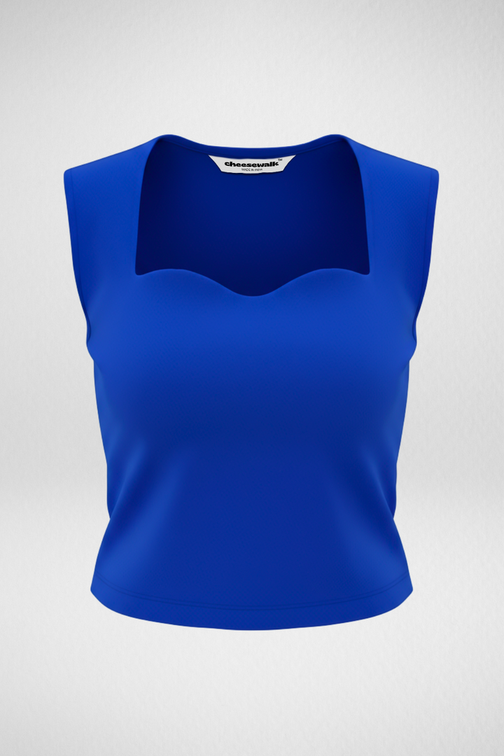 Sia Sweetheart Neckline Top - Ink Blue
