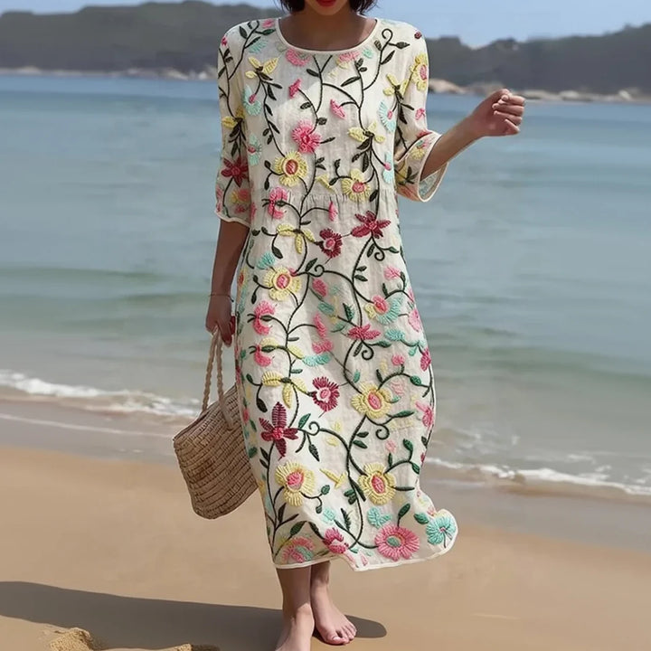 ALGHERO – Floral Embroidered Women's Dress