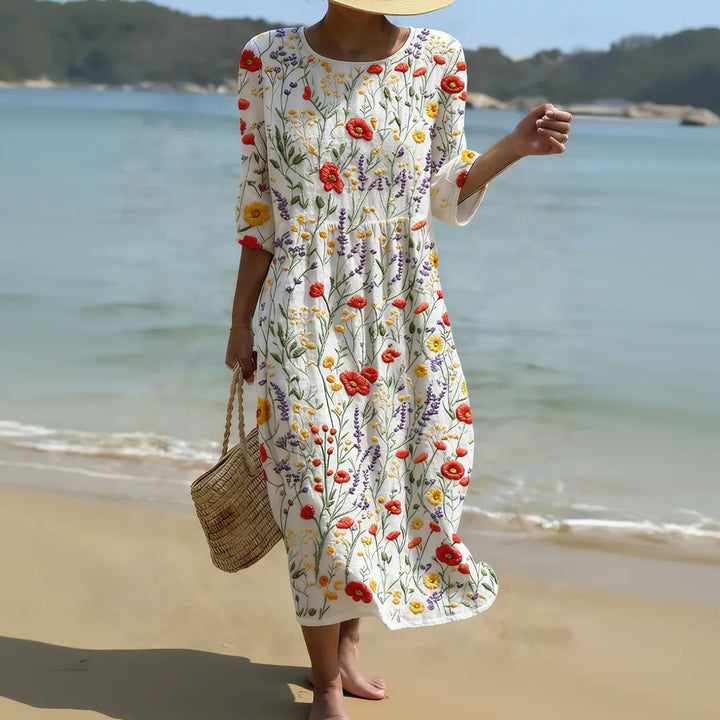 ALGHERO – Floral Embroidered Women's Dress