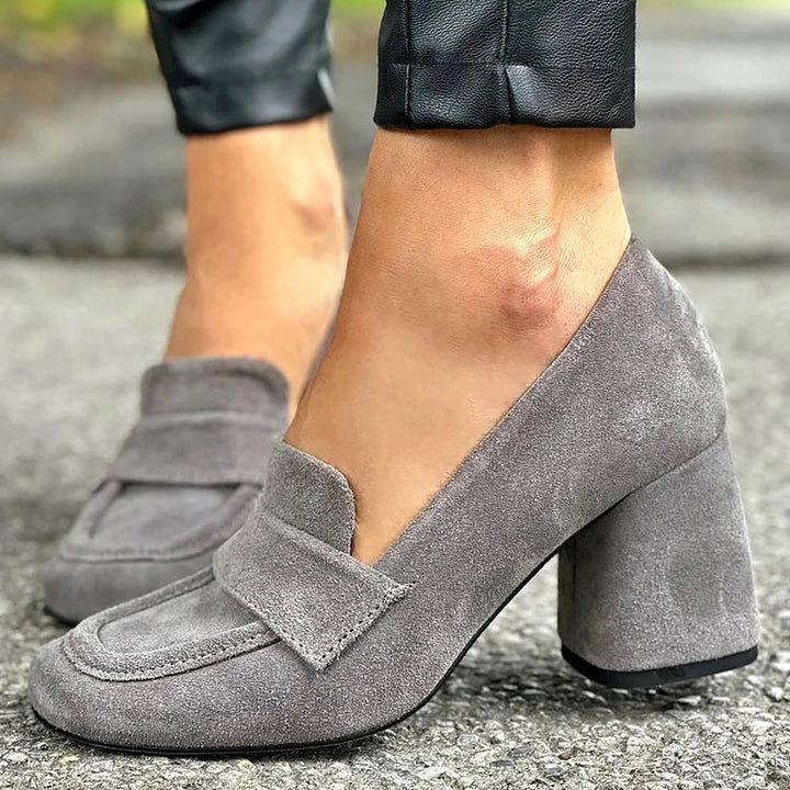 Mocassins À Talon Block