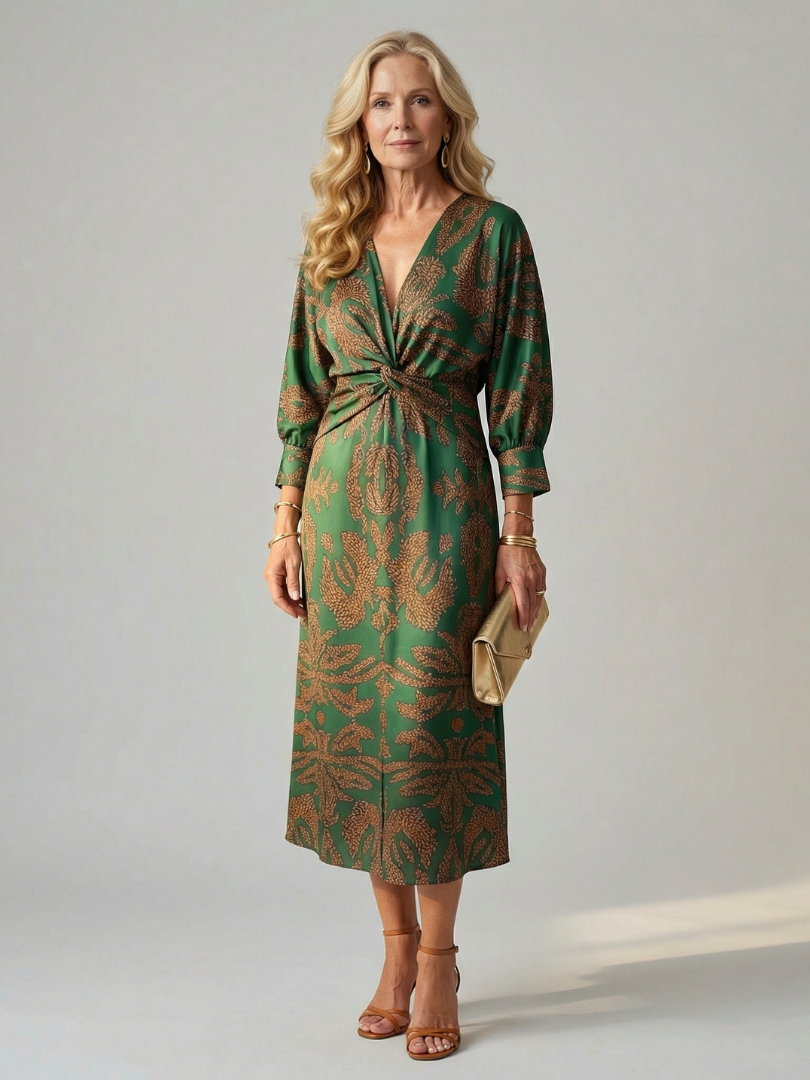Lune | Robe Midi Wrap Naturelle