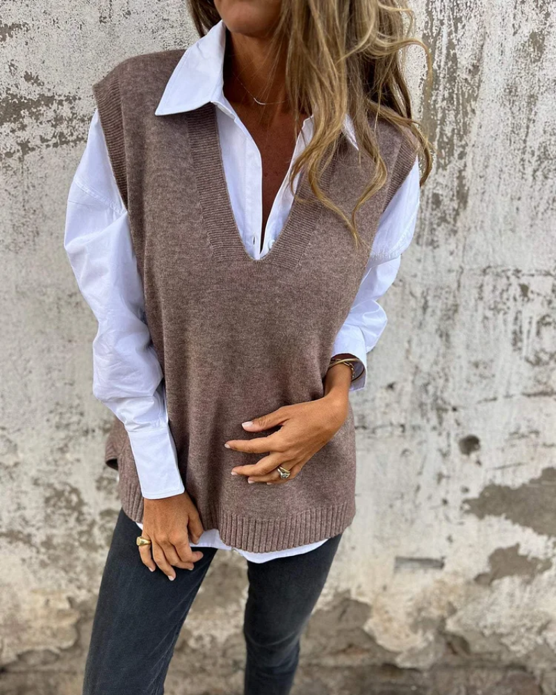 EVELYN | Stylish Knit Sweater Vest
