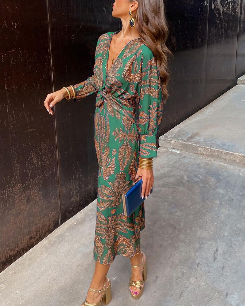 Eleanor | Vintage Print Midi Dress