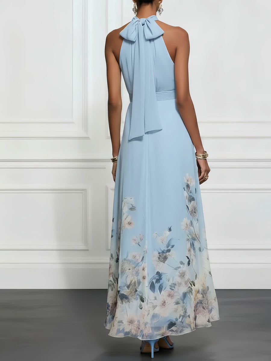 Laila | Floral Halter Maxi Dress