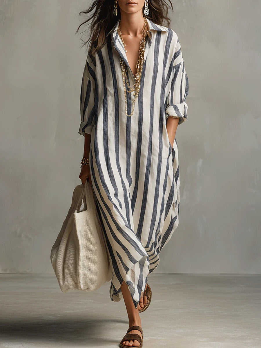 Hazel | Striped Maxi Dress