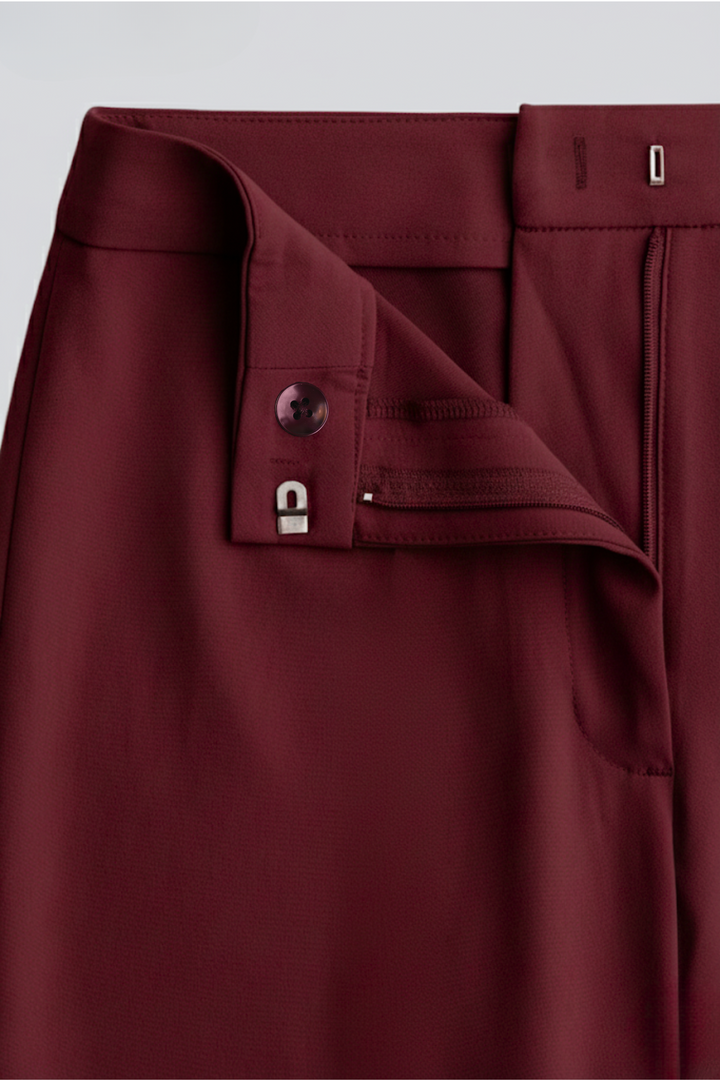 Swiss Sculpt Stretchable BootCut Flare Pants - Wine