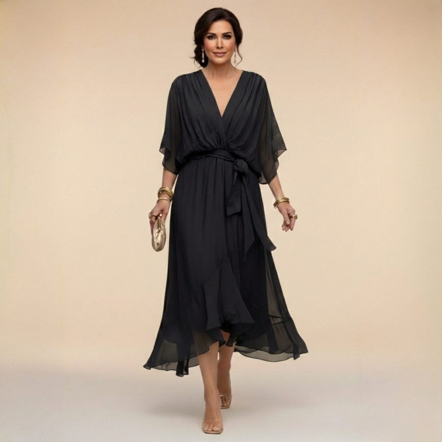 Vivienne | Elegant V-Neck Dress