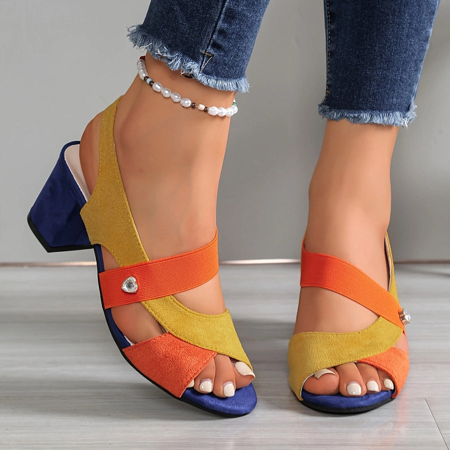 Elara | Comfortable Heels with Crossed Straps