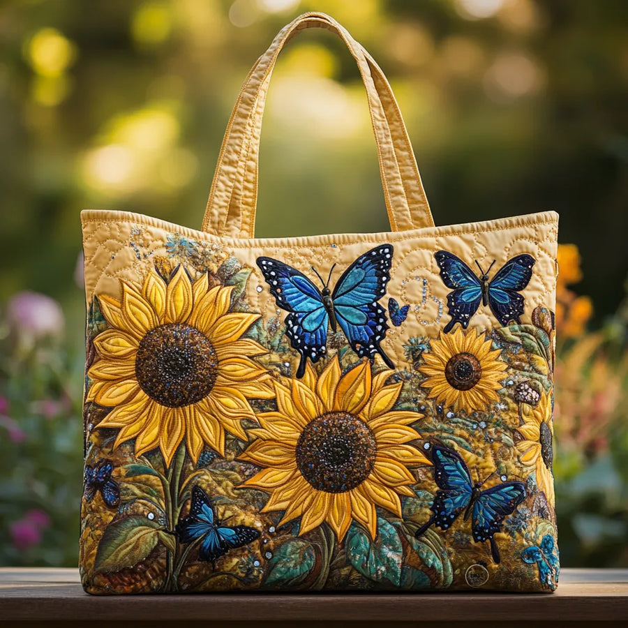 Artisan Sunflowers and Blue Butterflies Bag