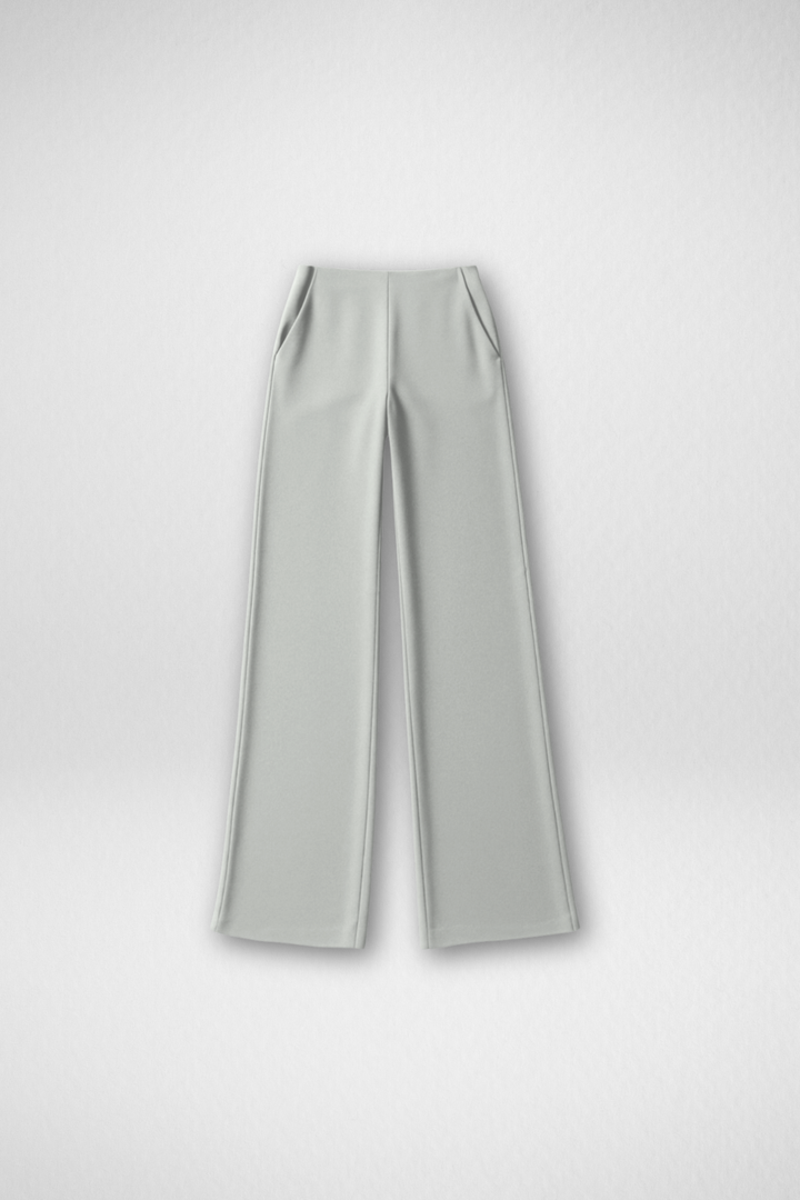 Boss Babe High Waist Wide Leg Pants - Grey