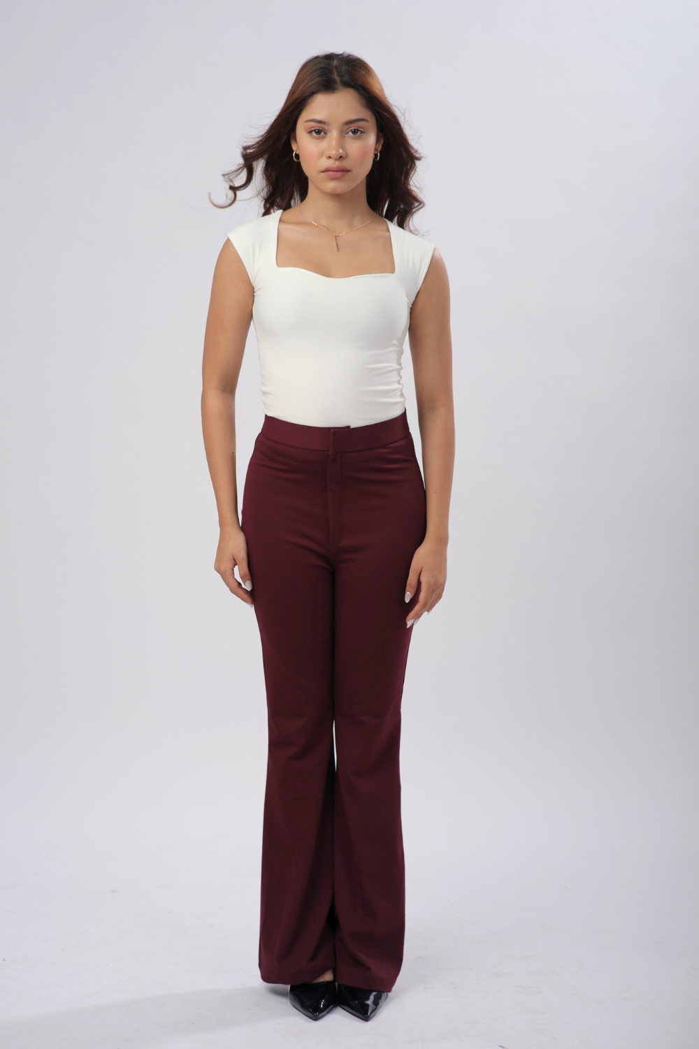 Sia Sweetheart Neckline Top - Egg White