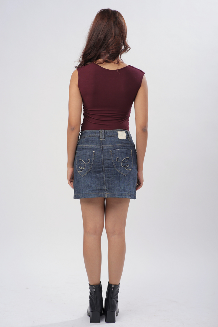 Sia Sweetheart Neckline Top - Deep Wine