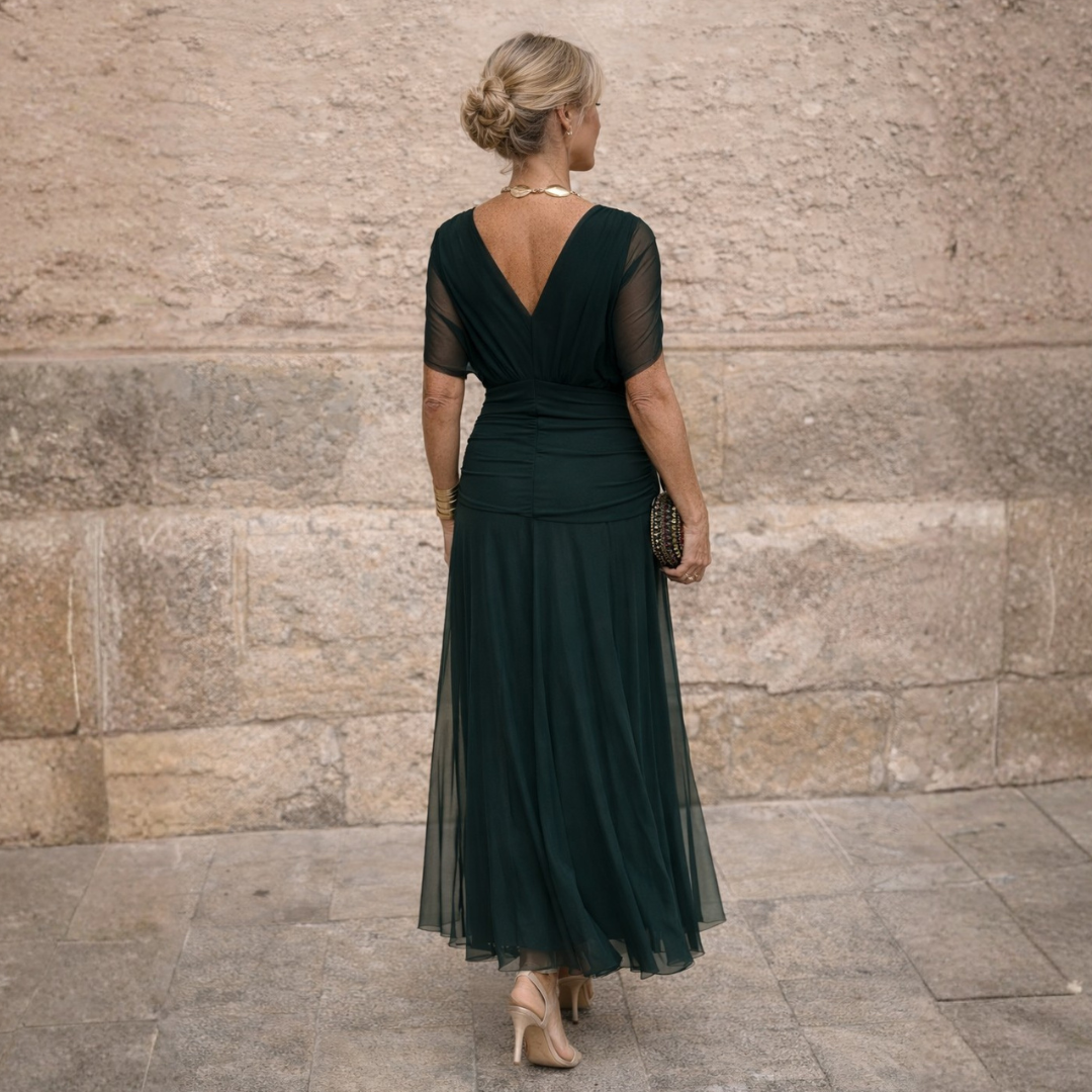 ROSSANA – Women's Off-Shoulder Chiffon Maxi Dress