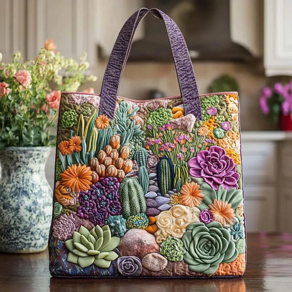 Artisan Succulent Garden Tote Bag