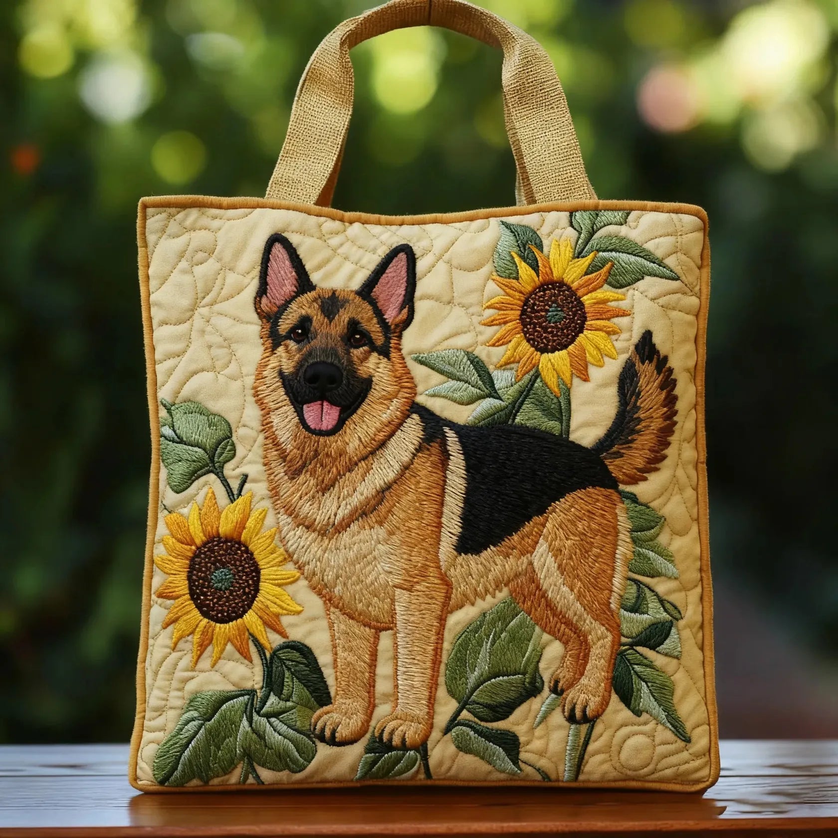 Artisanal Floral German Shepherd Bag