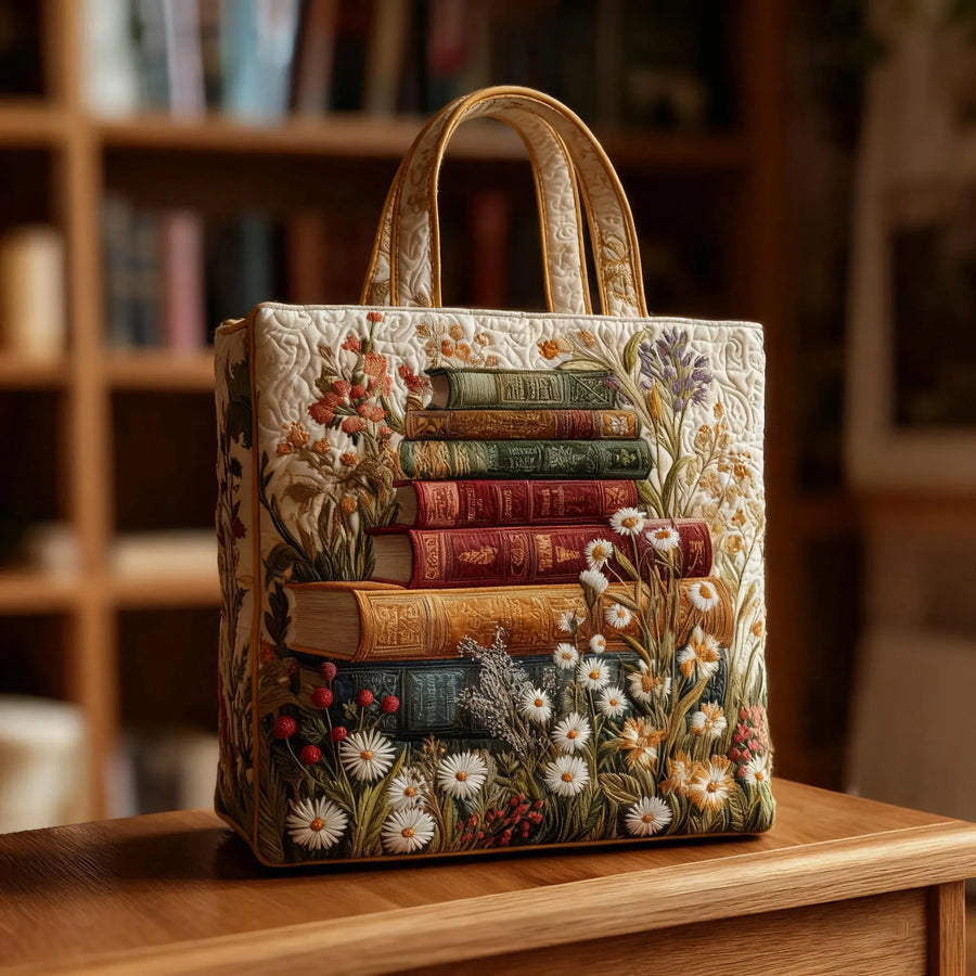 Artisanal Quilted Floral Pattern Bag