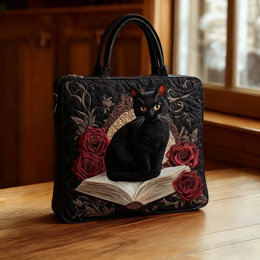 Artisan Quilted Tote Bag Dark Paws