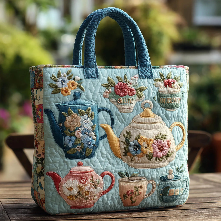 Quilted Floral Pattern Bag