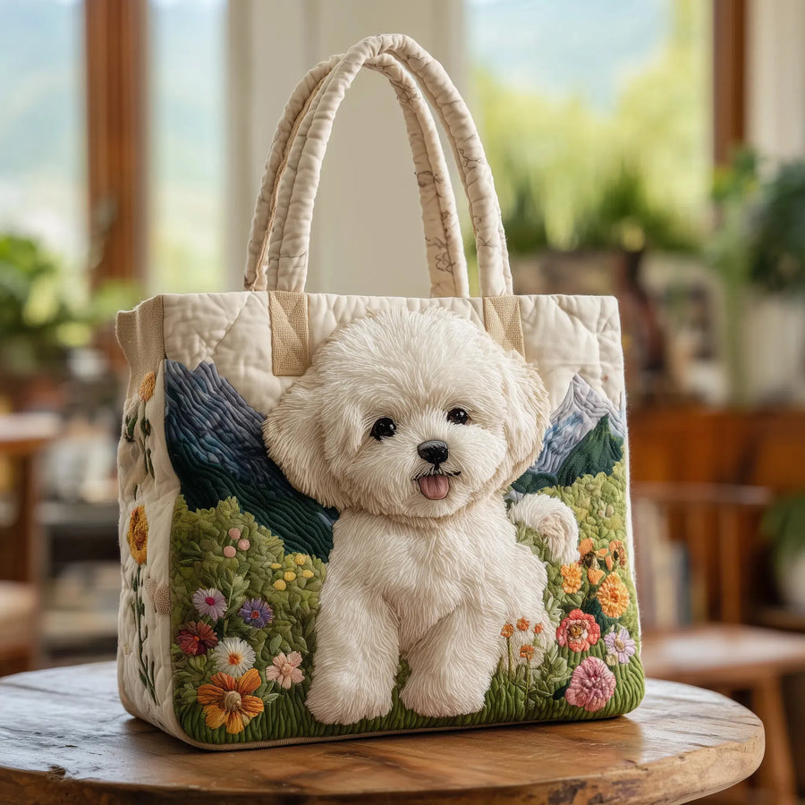Artisanal Quilted Bag for Enchanted Dogs