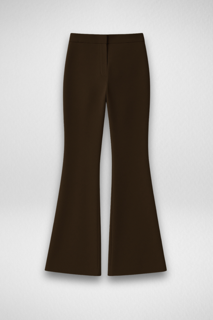 Swiss Sculpt Stretchable BootCut Flare Pants - Chocolate Brown