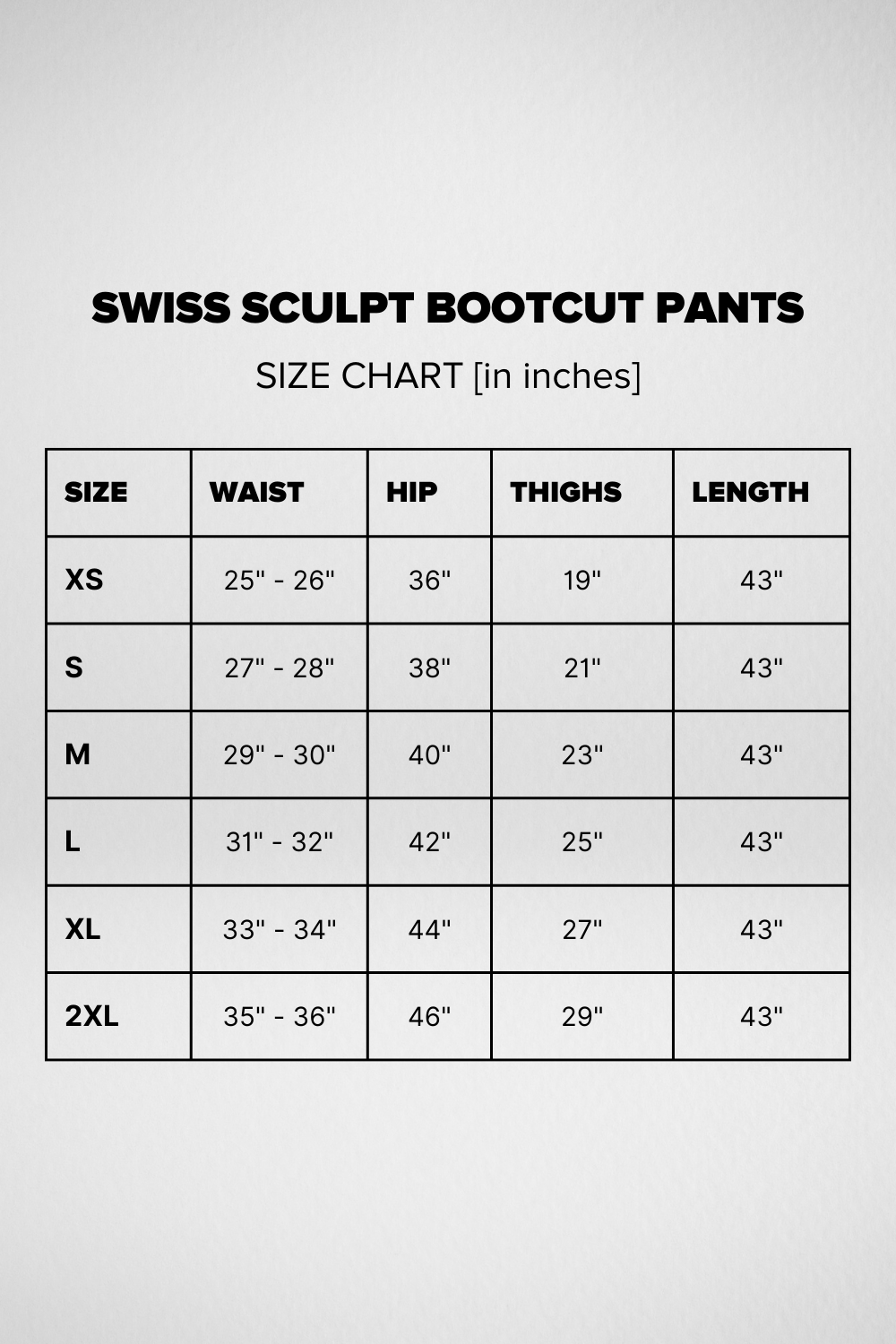 Swiss Sculpt Stretchable BootCut Flare Pants - Black