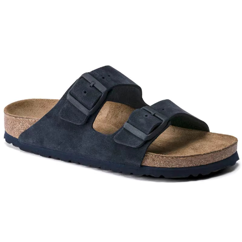 Classic Double Strap Leather Footbed Sandals