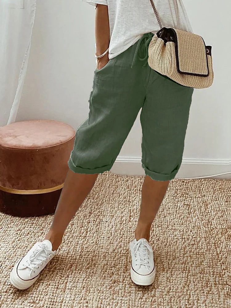 Laluna® | Women's Cotton Linen Shorts