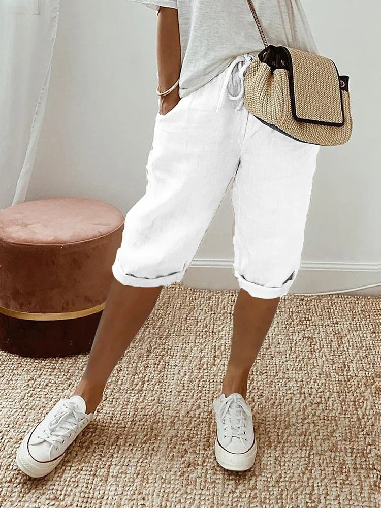 Laluna® | Women's Cotton Linen Shorts