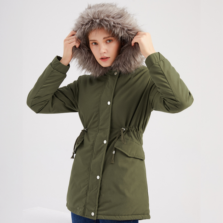 MARINA | Warm Velvet-Trimmed Parka