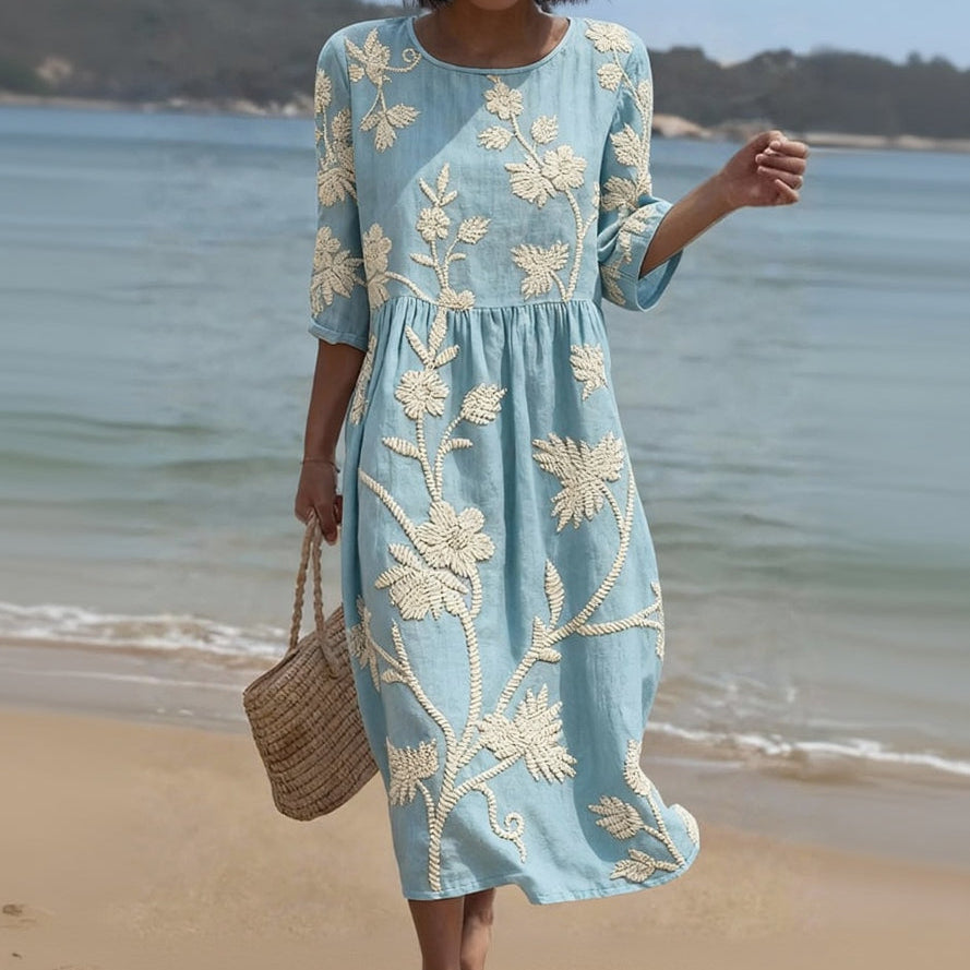ALGHERO – Floral Embroidered Women's Dress