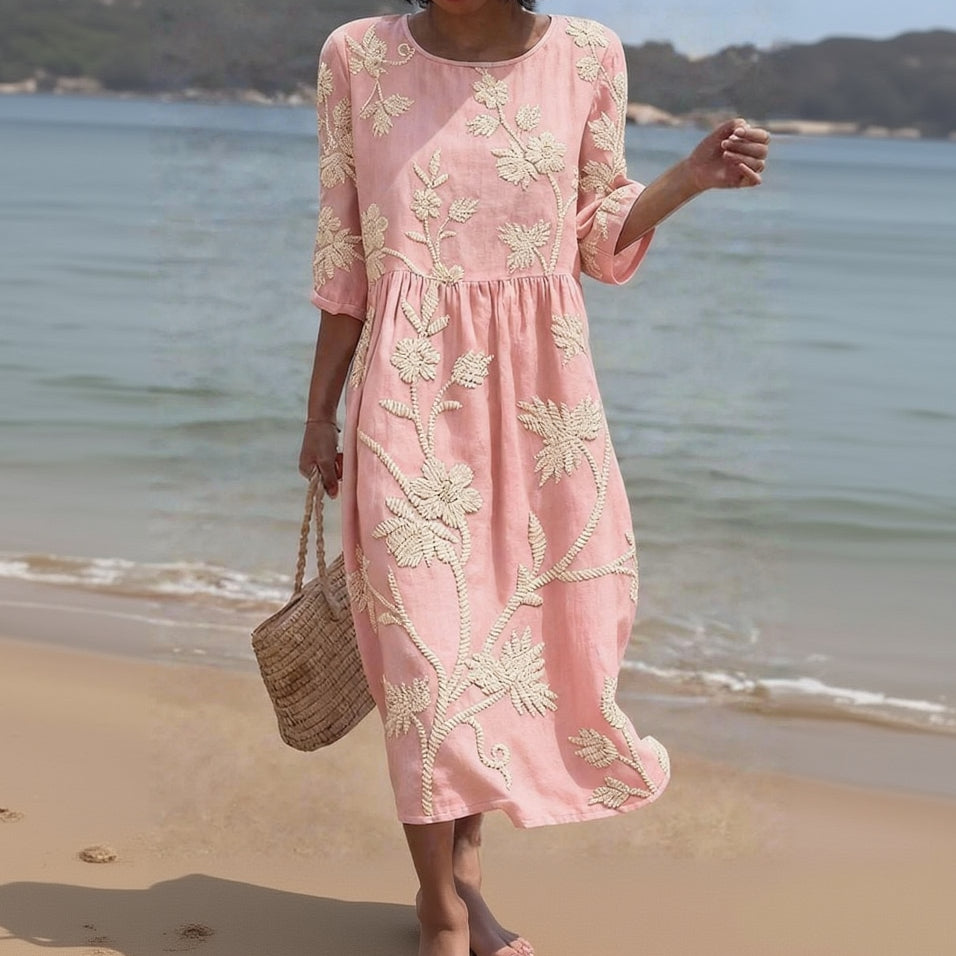 ALGHERO – Floral Embroidered Women's Dress
