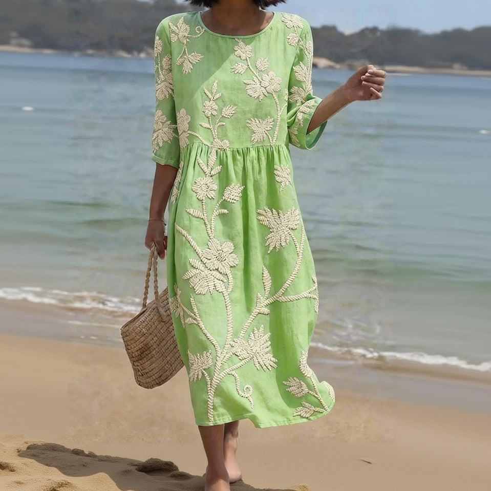 ALGHERO – Floral Embroidered Women's Dress