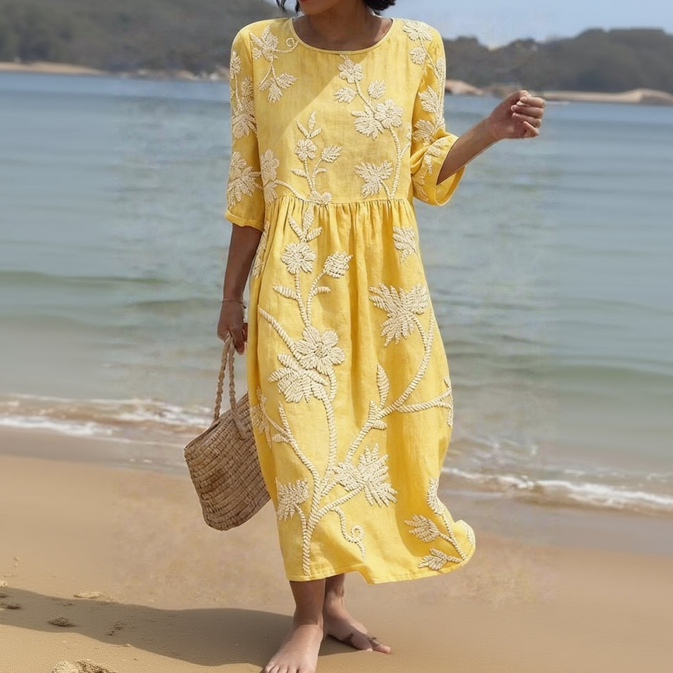 ALGHERO – Floral Embroidered Women's Dress