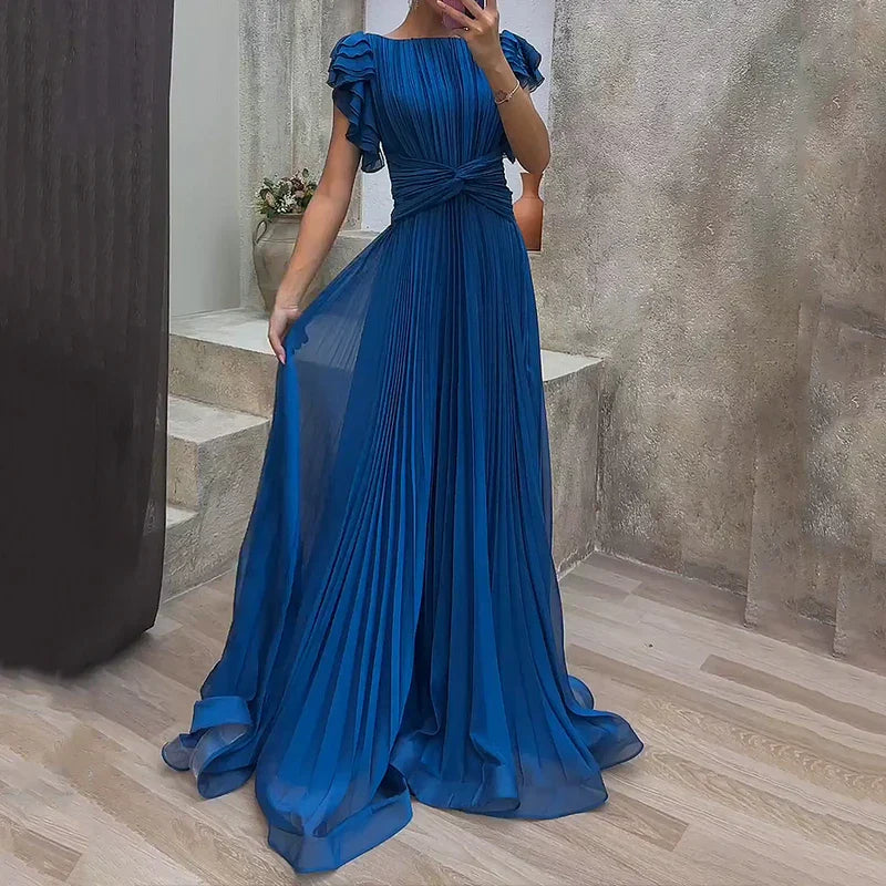 Crystal | Pleated Maxi Dress