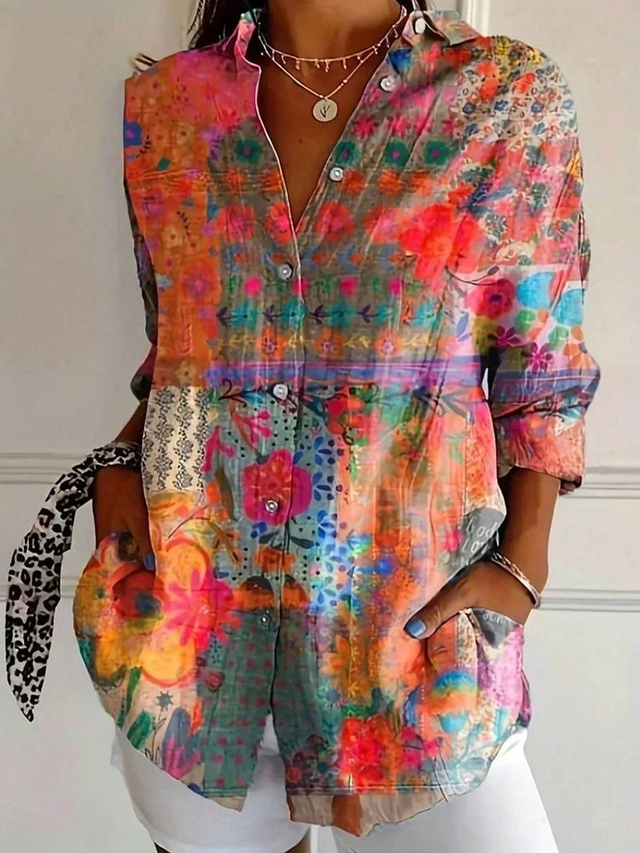 Harper | Blouse with Colourful Print