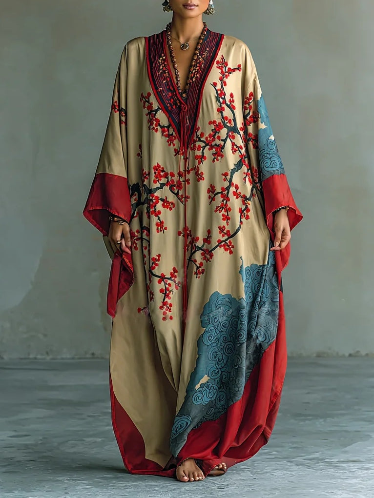 Sakura | Blossom Batwing Maxi Dress