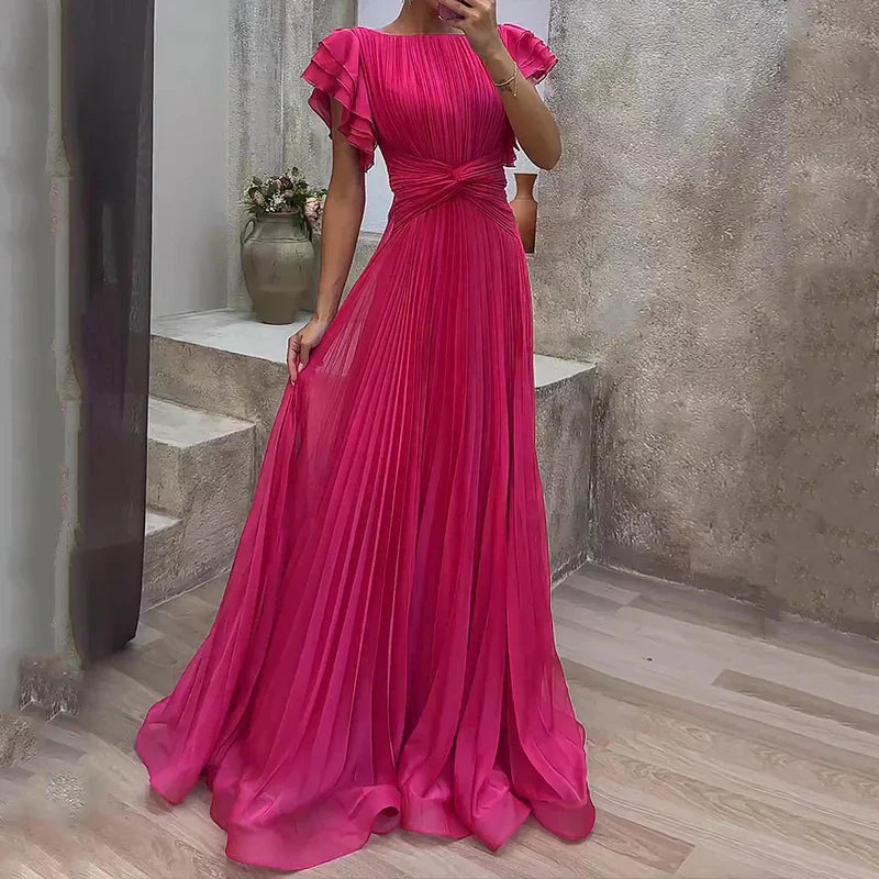 Crystal | Pleated Maxi Dress