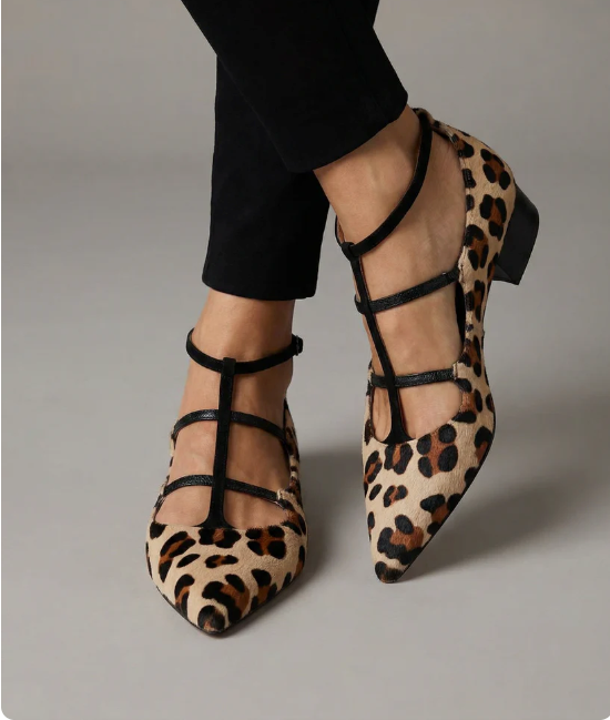 Bridget | Leopard Print Strappy Heels