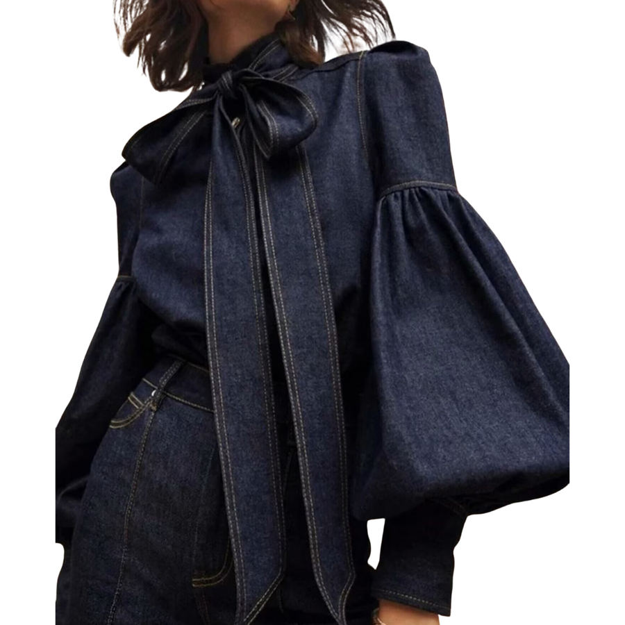 LUCY | Elegant Tie-Neck Long Sleeve Top