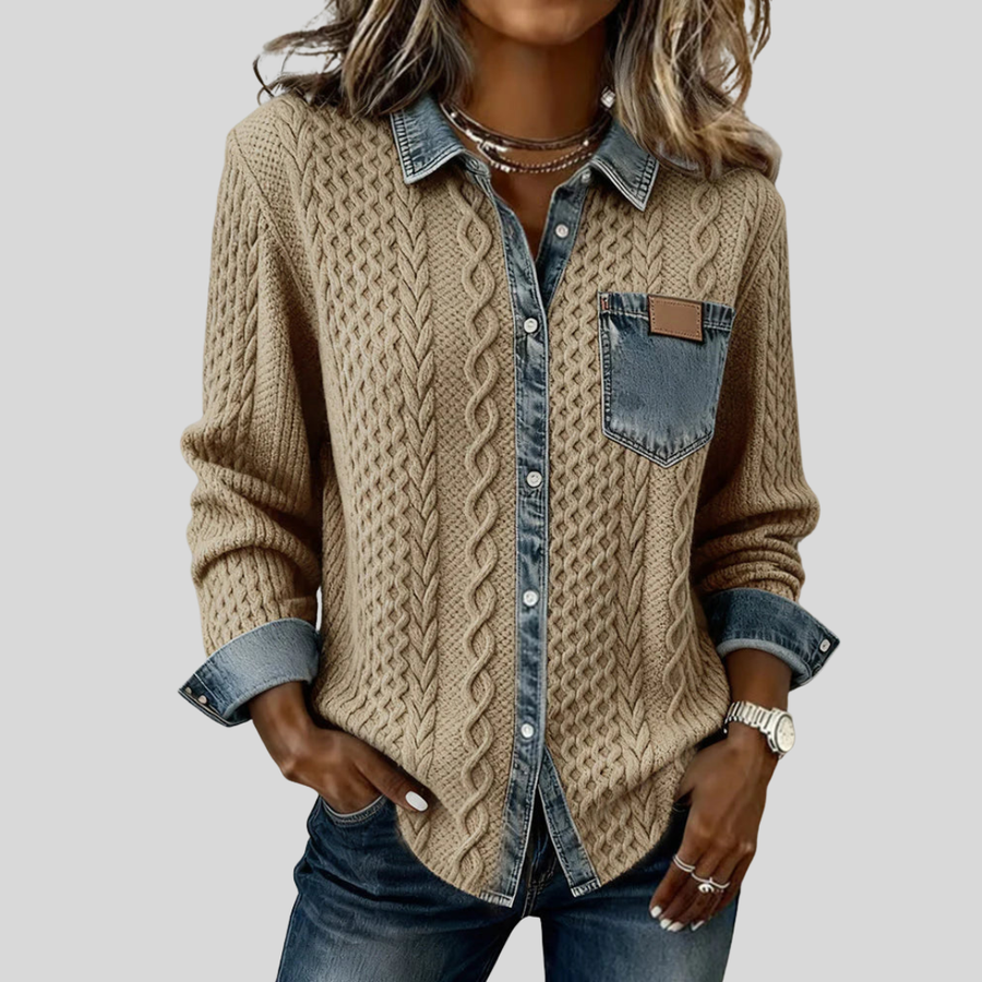 Vienne | Denim Patchwork Shirt