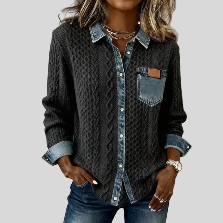 Vienne | Denim Patchwork Shirt