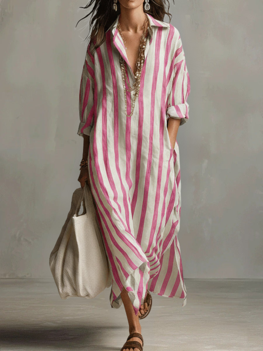Hazel | Striped Maxi Dress